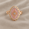 Antiker Strass-Halo-Ring