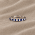 Silberring mit quadratischem Zirkonia