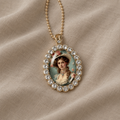 Vintage Emaille Statement Halskette