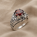 Roter synthetischer Zirkonring für Damen