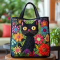 Quadratische Tasche - Verzauberte Schwarze Katze