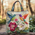 Weicher Beutel - Kolibri und Weiße Blumen