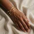 Abstraktes Schlangenarmband und Ring-Set