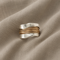 Silberne Goldkette Ring