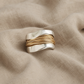Silberner Ring mit Goldfaden