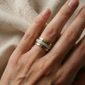 Zweiteiliger Goldring mit kubischem Zirkonia