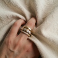 Goldener Zenito Mutiger Statement-Ring