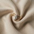 Set mit Marquise-förmigen Ringen