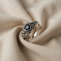 Onyx Herz Zirkonia Ring