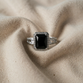 Onyxquadrat Zirkonia Statement-Ring