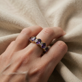 Orlina Violetter Krest Ring | Roségold
