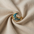 Ring hellblau Welle glänzende Oberfläche
