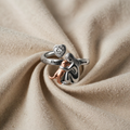 Verstellbarer Hundering aus 925 Sterling Silber – "Immer in meinem Herzen" mit kubischem Zirkonia