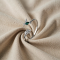 Verstellbarer Kolibri-Ring mit Kristalldiamant