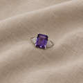 Trinity Amethyst Ring | Weißgold