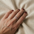 Rosa Herzförmiger Zirkonring
