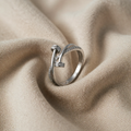 Weißgold Zirkon Verdrehter Ring