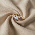 Vintage goldene Mondsteinring
