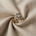 Vintage Zirkonia Vergoldeter Ring
