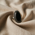 Vintage-Stil Silber Blau Sandstein Ring