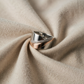 Ring silberfarben roséfarben mit Zirkonia-Welle