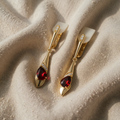Elegante rote Ohrringe mit Rubin