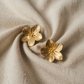 Ohrringe goldfarben fünfblättrige Blume