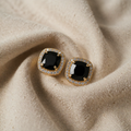 Quadratische Prestige Onyx Ohrringe