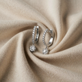 Rundgeschliffene Moissanit Weißgold Ohrringe
