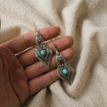 Vintage Boho Türkis Rautenohrringe