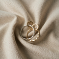 Vintage goldene und silberne Ohrringe mit zweifarbiger Veredelung