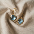 Vintage-inspirierte blaue Kristallohrringe
