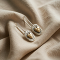 Vintage Herzohrringe mit goldenem Detail