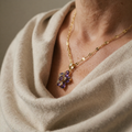 Amethyst Violette Blume Halskette | Gold