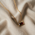Baguette-Rubin-Kette „Antonia“