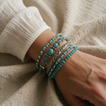 Boho Türkis Perlenkette Set