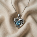 Delfine Liebe Blauer Herz Anhänger