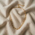 Halskette goldfarben mit ovalen Kettengliedern
