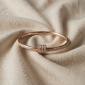 Armband roséfarben mit Zirkonia-Ringelement
