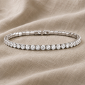 Weißgold Kristall Tennisarmband