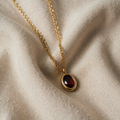 Kette mit rubinrotem Kristall „Veronika“