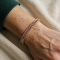 Rosa Saphir Tennisarmband | Gold