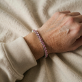 Rosa Saphir Tennisarmband | Weißgold