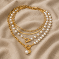 Vintage-Stil Perlen- und Schlangenkette